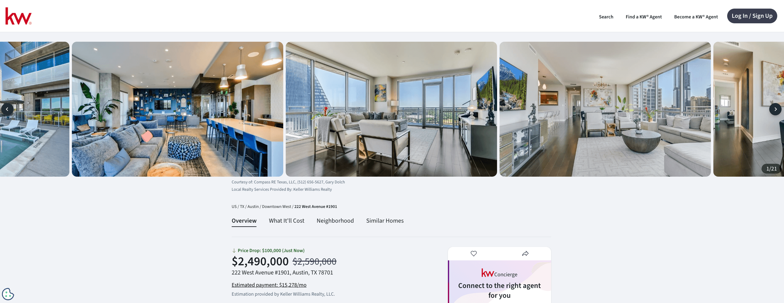 Keller Williams property detail page